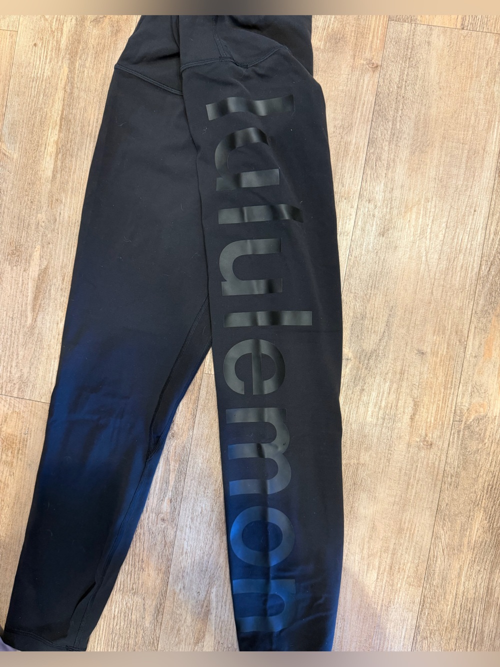 lululemon athletica Black Performance Leggings with lululemon graphic 25” inseam - Picture 3 of 5